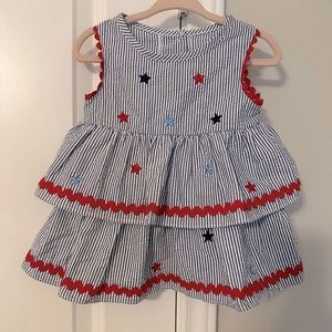 Goodlad Toddler Dress - Red, White, Blue - Size 12 M